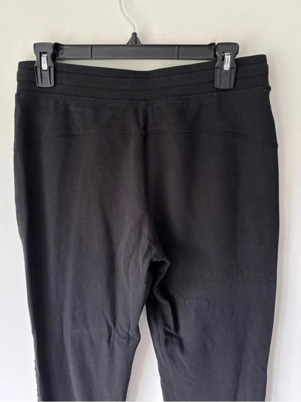 Alo Yoga Black Urban Moto Sweatpants Ribbed Joggers Drawstring Waist Athleisure